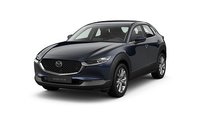 2025 Jauns Mazda CX-30 Deep Crystal Blue 2.5 M Hybrid e-Skyactiv G AT Centre-line (1)