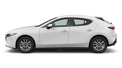 2026 Jauns Mazda 3 Arctic White 2.5 M Hybrid e-Skyactiv G MT Prime-line (2)