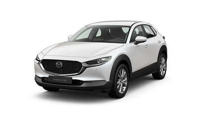 2026 Jauns Mazda CX-30 Snowflake White Pearl 2.0 (186hp) e-SKYACTIV X engine Centre-line (1)
