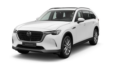 2026 Jauns Mazda CX-80 Arctic White 3.3 e-Skyactiv D Exclusive-Line