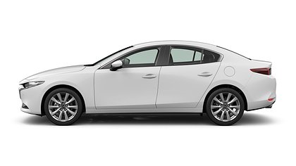 2026 Jauns Mazda 3 Arctic White 2.5 M Hybrid e-Skyactiv G MT Centre-line (2)