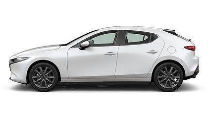 2026 Jauns Mazda 3 Snowflake White Pearl 2.5 M Hybrid e-Skyactiv G AT Centre-line (2)